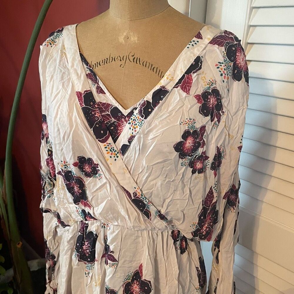FREE PEOPLE | tuscan dreams floral bell sleeve tunic S/M - Picture 4 of 12